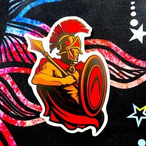 Trojan Warrior Single Decor Accent Waterproof Sticker